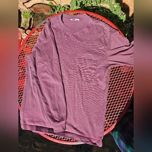 Uniqlo U Long Sleeve Purple Pocket Shirt